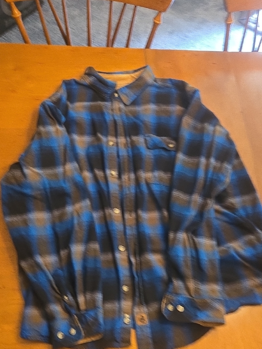 Legendary Whitetails Blue, Black & Gray Plaid Casual Button-Down